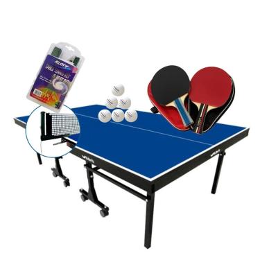 Imagem de MESA PING PONG MDF 25mm 1008 KLOPF + 2 Kits c/ Estojo + Rede 5034