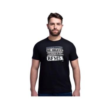 Imagem de Camiseta Country Preta Masculina BF///MS Horse Courage -  Ref.CM518 - 