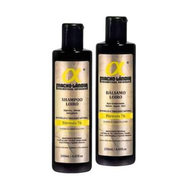 Imagem de Kit Loiro, Shampoo + Bálsamo 250ml, Proteção da Cor dos Fios - Macholâ