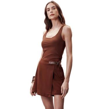 Imagem de Blusa Regata Feminina Justa Flor De Lis Collection, Marrom, G