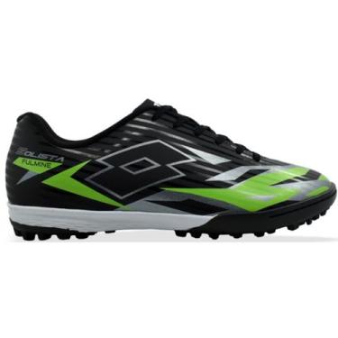 Imagem de Chuteira society lotto original solista futebol adulto, Preto, Prata, 
