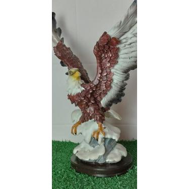 Imagem de Enfeite animal aguia de resina decorativa 30cm - Zona Livre