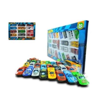 Imagem de Kit 20 Carrinhos de Brinquedo Miniatura Roda Livre Infantil - Ark Toys