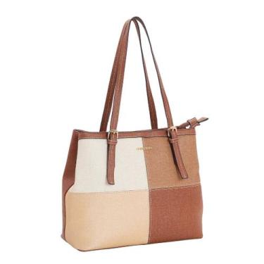 Imagem de Bolsa Feminina Chenson Patchwork Ombro CG83840, U, Marrom