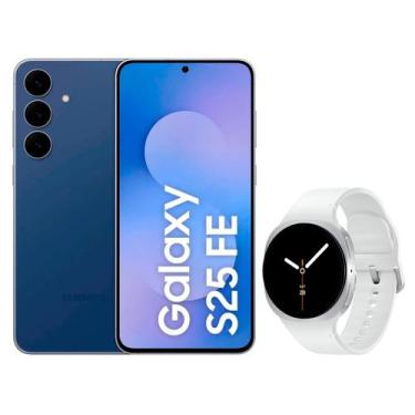 Imagem de Smartphone Samsung Galaxy S25 FE 128GB Azul - Marinho 5G + Smartwatch 