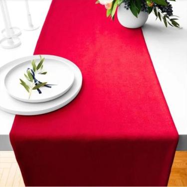 Imagem de Trilha Caminho de Mesa Natal Liso Poá Xadrez Floral Dourado 2 x 0,42m 