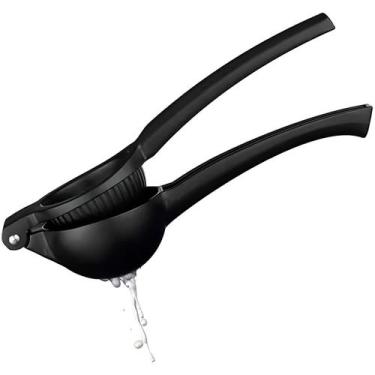 Imagem de Espremedor Manual de Frutas Preto Aço Inox Reforçado - Genérico