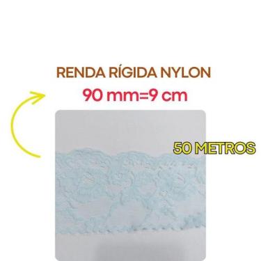 Imagem de Renda Rígida Poliamida 20mm 37mm 50mm 100mm Várias larguras Nylon RNyl