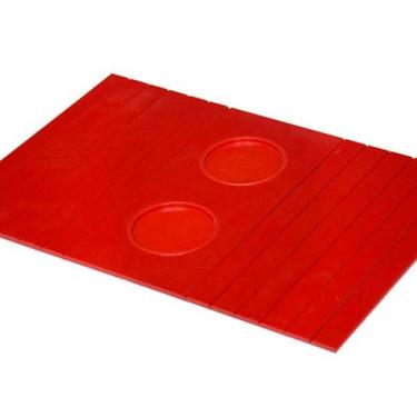 Imagem de Esteirinha Bandeja Porta Copos Braço Sofá Vermelho - L C MARQUES & CIA