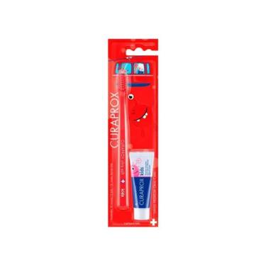 Imagem de Kit Curaprox Escova + Creme Dental Kids 10ml Light Pack - SORTIDA