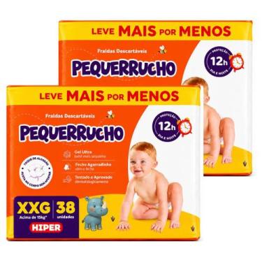 Imagem de kIt 2 Pacotes de Fralda Econômica Pequerrucho, XXG