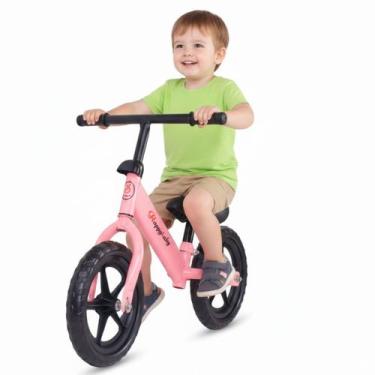 Imagem de Bicicleta Sem Pedal Equilíbrio Infantil Rosa Aro 10 Castela