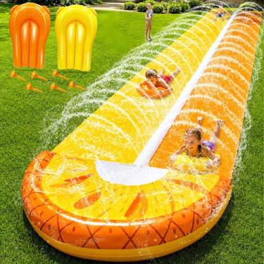 Imagem de Escorregador Aquático iGeeKid 6,1 m Abacaxi de Dupla Pista
