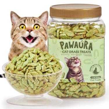 Imagem de Petiscos para gatos Pawaura Controle de bolas de pelo sabor frango 500