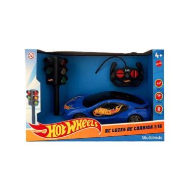 Imagem de Carrinho de Controle Remoto Hot Wheels Luzes de Corrida Azul