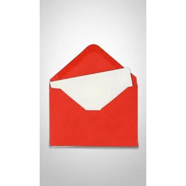 Imagem de Envelope Vermelho com Cartão Branco Cx 20 Un 11,5x8cm - Congratulation