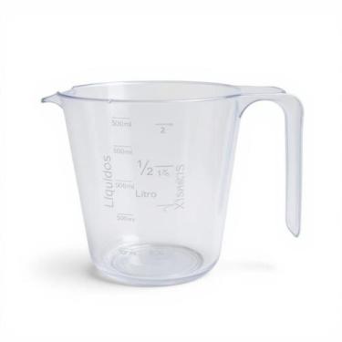 Imagem de Jarra Medidora de Cozinha 500ml Plástica com Alça Ergonômica - Genéric