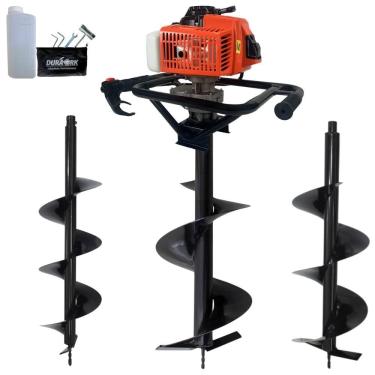 Imagem de Perfurador de Solo DPS623G 62CC com 3 Brocas 80x20 80x25 80x30 Laranja Bivolt