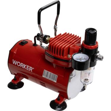 Imagem de Minicompressor Aerógrafo MCW 015 com Sistema de Pistão Isento de Óleo Bivolt Worker