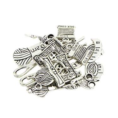 Imagem de dailymall 16/65 peças de acessórios de costura, formas, colares, pingentes, pulseiras, brincos e berloques - 16 peças