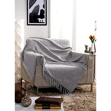 Imagem de Manta Para Sofá Italiana Cinza