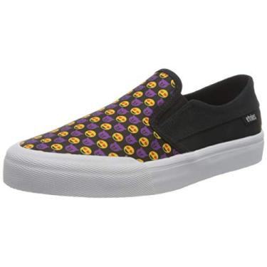 Imagem de Etnies Tênis de skate feminino Langston sem cadarço, Preto/amarelo/preto, 5.5