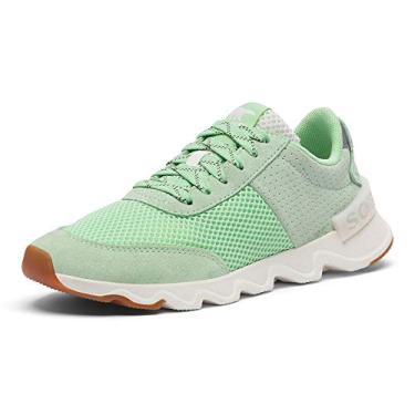 Imagem de Sorel – Tênis feminino cinética de renda, camurça e malha com sola recortada e cadarços, Vivid Mint, 9.5