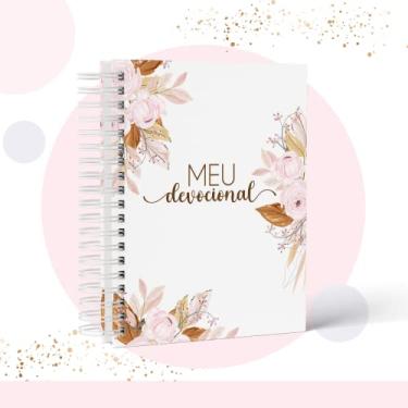 Imagem de Caderno Devocional floral branco, devocional