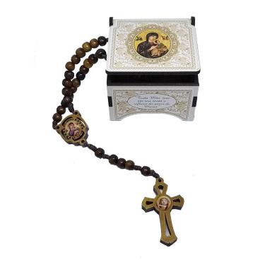 Imagem de Caixinha Mdf Com Terço De Nossa Senhora Do Perpetuo Socorro