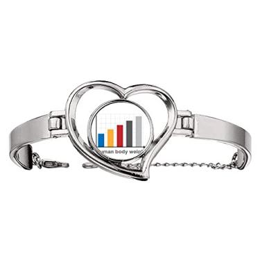 Imagem de N/A N/A Bracelete Charts People Ganho de Peso Joias Coração Pulseira Fio, medium, metal