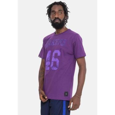 Imagem de Camiseta Nba Year Applique Los Angeles Lakers Roxa