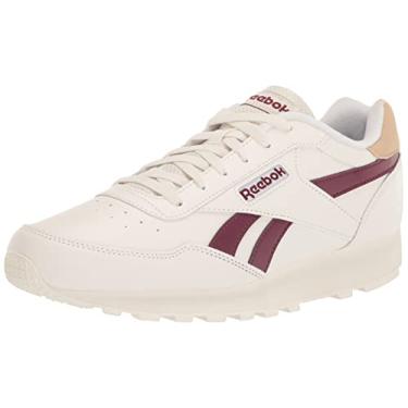 Imagem de Reebok Tênis de corrida masculino Rewind Run Fitness Gym, Giz/Borgonha Clássico/Saara, 6.5 Women/5 Men