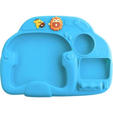 Imagem de MARCUS&MARCUS Prato com Divisória e Sucção Piloto Azul