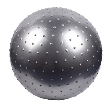 Imagem de HUJEMO Bola de massagem pontual de 45 cm bola de ioga com bomba ouriço fitness bolas aptas bola de pilates equilíbrio esporte academia (prata)