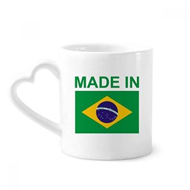 Imagem de Feito no Brasil Country Love Caneca café cerâmica copo de coração de vidro