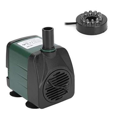 Imagem de Bomba submersível com luz, 150 cm colorida com luz LED bomba de água para tanque de peixes ventosa para aquário (verde, tipo bandeira britânica)