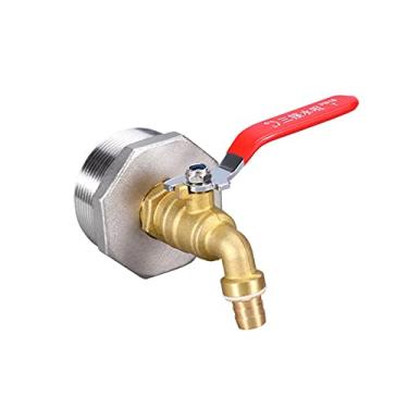 Imagem de sillervan torneira removível IBC tanque saída válvula torneira água para irrigação jardim adaptador torneira tanque IBC 1/2", rosca 3/4", peças encaixe válvula substituição latão normal