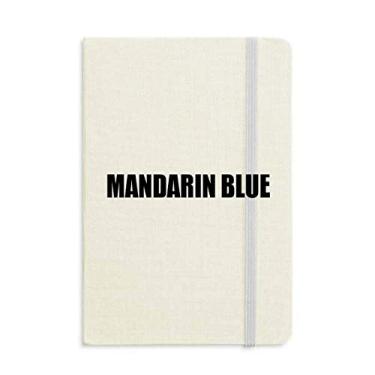 Imagem de Caderno com nome da cor azul mandarim capa dura diário clássico presente A5