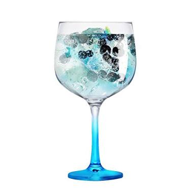 Imagem de Taça de Gin Degrade de Vidro 650ml Azul - Ruvolo