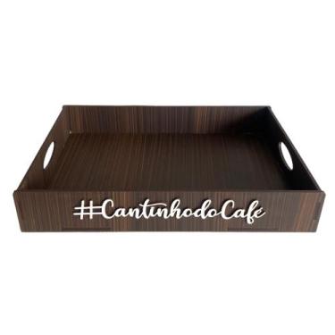 Imagem de Bandeja Cantinho Do Café 35X25x6 Mdf Decorada - Império Utilidades & D