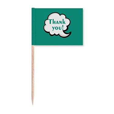 Imagem de Daily Language Chat Thanks Care Palito Bandeiras Marcador Topper Decoração de Festa