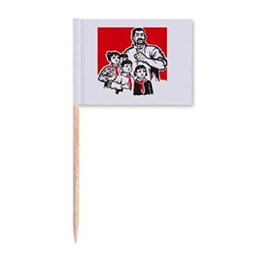 Imagem de China Red Education Publicity Model Toothpick Flags Marker Topper Decoração de Festa