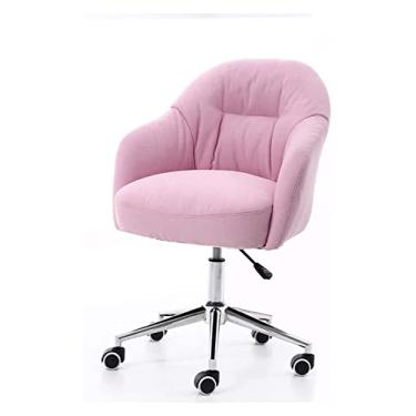 Imagem de cadeira de escritório cadeira de mesa cadeira de computador cadeira giratória assento acolchoado grosso encosto cadeira de trabalho cadeira de jogo cadeira ergonómica (cor: rosa) needed