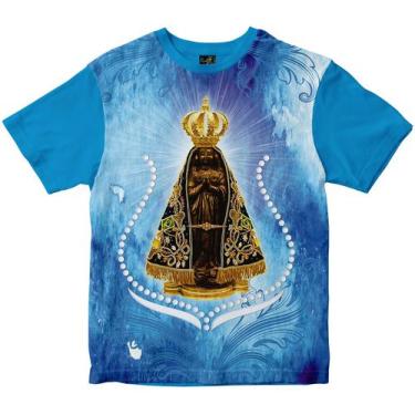 Imagem de Camiseta Católica Nossa Senhora Aparecida Msu176 - Rainha Do Brasil