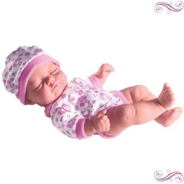 Imagem de Boneca Bebê Reborn Mini Cheirinho Amor Petit Dormindo 23 Cm - Milk