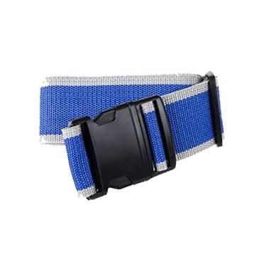 Imagem de Flyshop 2 pacotes com alças de bagagem azul e cinza, cinto de viagem