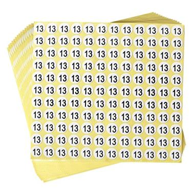 Imagem de Adesivos pequenos autoadesivos série, 13). Number 13 (15 Sheets)