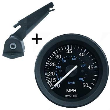 Imagem de Velocímetro Náutico 50 Mph + Pitot Completo P/Barco Lancha - Preto