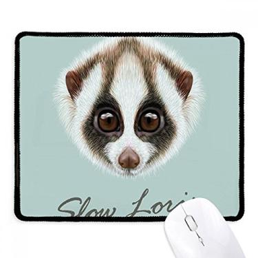 Imagem de Mousepad de borracha para jogos Loris Animal com bordas costuradas e olhos grandes