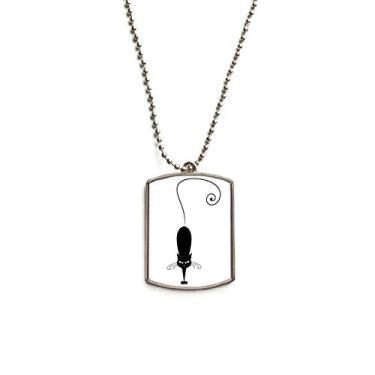 Imagem de DIYthinker Colar com pingente de corrente de aço inoxidável para cães amantes de animais para gatos pretos